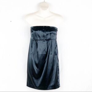 𝅺BNWT-JUST Sweet Mini StraplessCocktail Black Dress